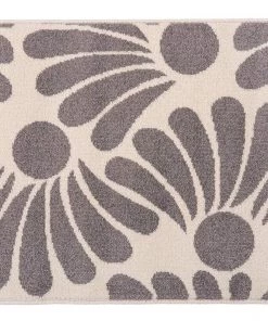 WRG Floral Cream Gray Area Rug