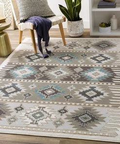 Artistic South Western Soft Area Rug Gray/Blue All Area Rugs And Runners