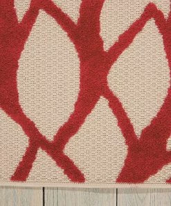 WRG Floral Indoor/Outdoor Red Multi-color Area Rug