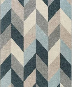 Well Woven Selene Herringbone Chevron Geometric Soft Blue Grey Area Rug All Area Rugs And Runners
