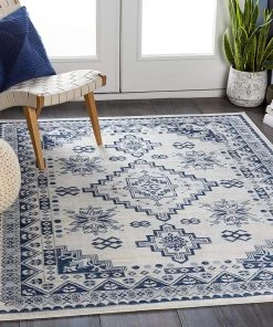 Artistic Dagmara Soft Area Rug Navy Blue