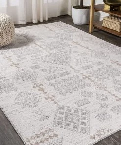 JONATHAN All Area Rugs And Runners Bhalil Berber Diamond Geometric Beige/Gray Soft Area Rug