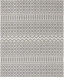 Well Woven Ventova Grey Tribal Geometric Area Rug