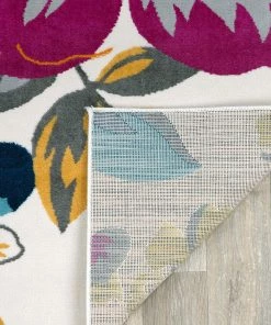 WRG Floral Multi-color Gray Yellow Fuchsia Area Rugs All Area Rugs And Runners