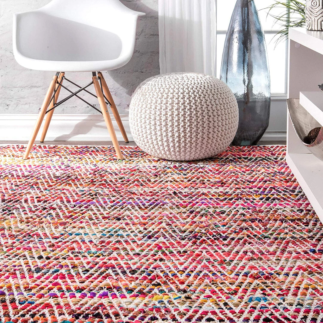 FAS Handwoven Chevron Pattern Soft Magenta Texture Area Rug All Area Rugs And Runners 4 FAS Handwoven Chevron Pattern Soft Magenta Texture Area Rug All Area Rugs And Runners