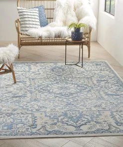 Modern Rugs And Decor All Area Rugs And Runners Vintage Ivory Blue Damask Floral Soft Area Rug