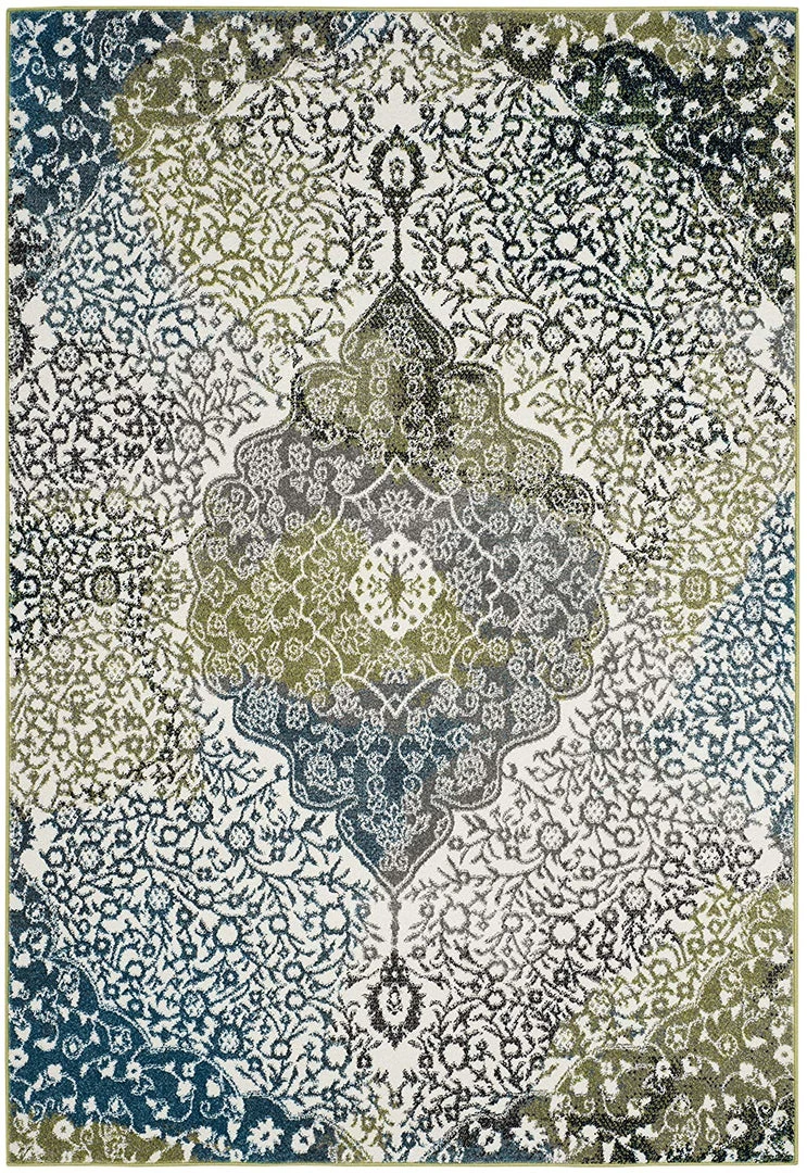 DD Floral Medallion Ivory Peacock Blue Area Rugs All Area Rugs And Runners 2 DD Floral Medallion Ivory Peacock Blue Area Rugs All Area Rugs And Runners