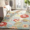 Modern Rugs And Decor Handmade Premium Blossom Multi Wool Soft Area Rug All Area Rugs And Runners