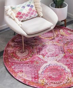 Unique Loom Baracoa Collection Bright Tones Vintage Traditional Pink Area Rug All Area Rugs And Runners