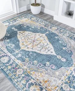 JONATHAN Y Zelda Bohemian Cottage Medallion For Bedroom Living Room Indoor Décor Soft Area Rugs, All Area Rugs And Runners