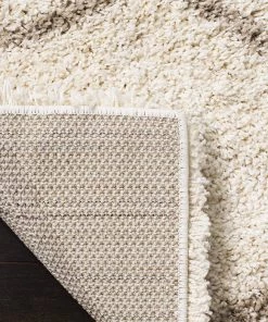 FAS All Area Rugs And Runners Moroccan Pattern Ivory Beige Plush Shag Area Rug