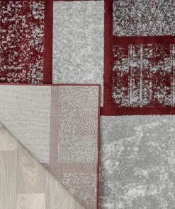 WRG Box Pattern Burgundy Red Area Rug All Area Rugs And Runners