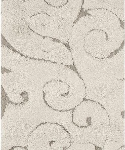 FAS Premium Swirl Thick Plush Cream/Beige Area Shag Rug