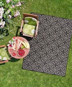 Modern Rugs And Decor Tribal Area Rugs For Indoor Outdoor Moroccan Dark Grey / Light Grey All Area Rugs And Runners