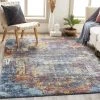 Artistic All Area Rugs And Runners Eira Blue / Orange Soft Area Rug