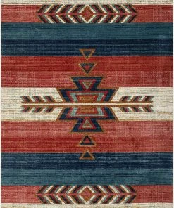 Well Woven Dustin Crimson Southwestern Medallion Area Rug
