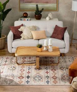 Well Woven Red Vintage Stripes Pattern Area Rug