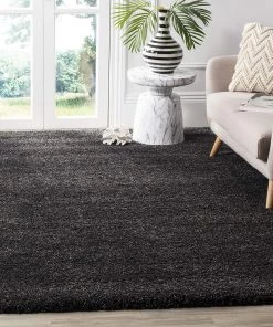 FAS Dark Gray Soft Plush Shag Area Rug