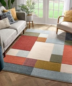 Modern Rugs And Decor Multi-color Modern Geometric Boxes Pattern Area Rug 10 Modern Rugs And Decor Multi-color Modern Geometric Boxes Pattern Area Rug