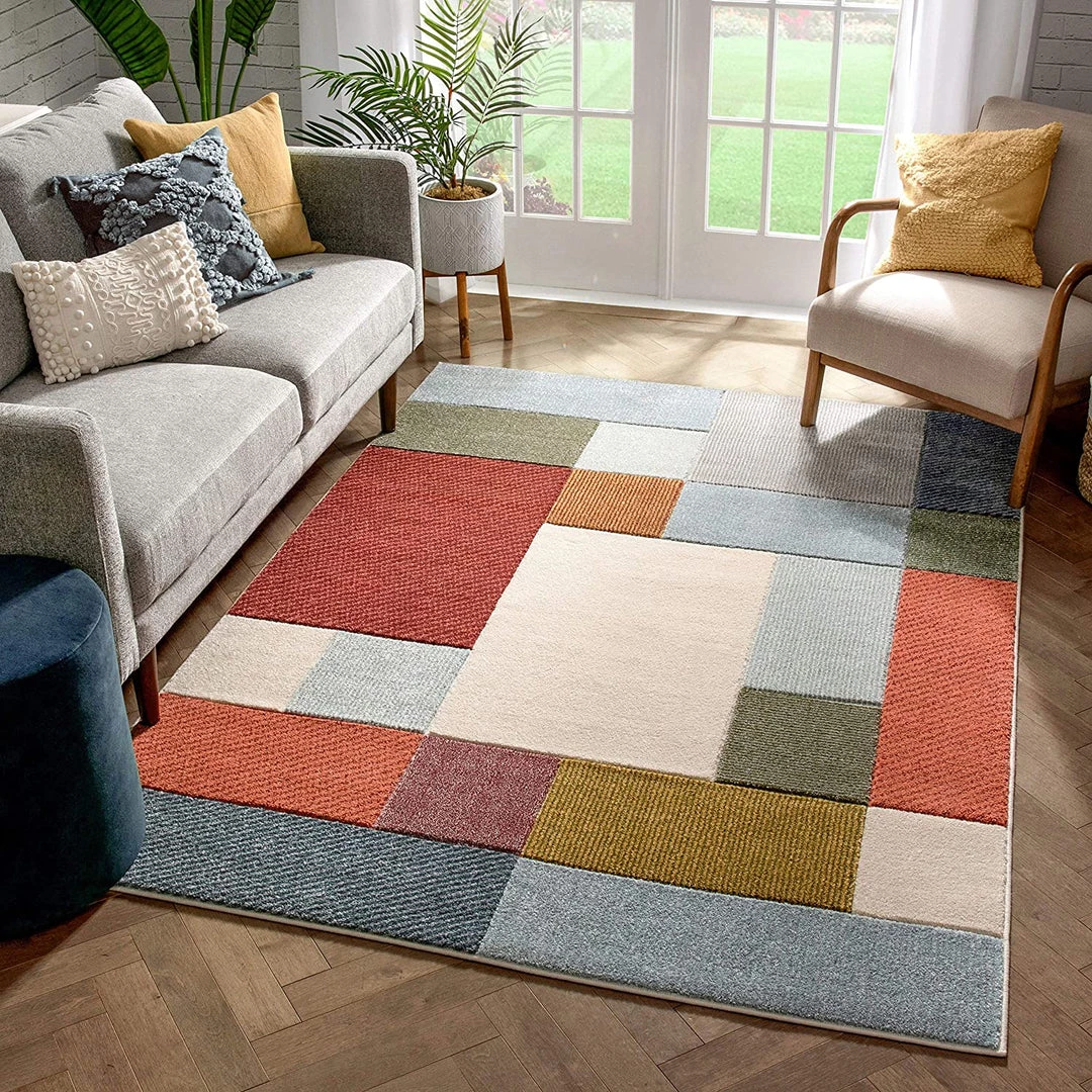 Modern Rugs And Decor Multi-color Modern Geometric Boxes Pattern Area Rug 3 Modern Rugs And Decor Multi-color Modern Geometric Boxes Pattern Area Rug