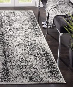 FAS All Area Rugs And Runners Vintage Distressed Grey/Gray / Black Area Rugs