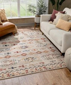 Well Woven Red Vintage Stripes Pattern Area Rug