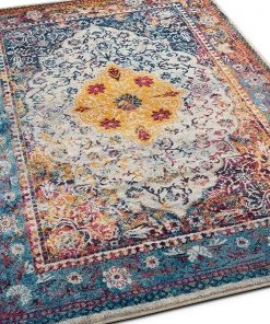 WW All Area Rugs And Runners Multi-color Vintage Medallion Area Rugs