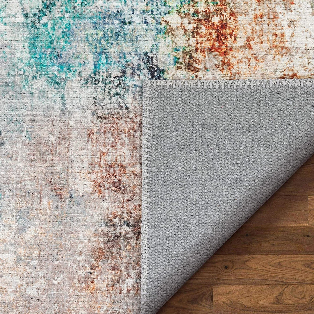 Ww Amesti Light Blue All Area Rugs And Runners Light Blue Machine Washable Contemporary Abstract Distressed Soft Rug 4 Ww Amesti Light Blue All Area Rugs And Runners Light Blue Machine Washable Contemporary Abstract Distressed Soft Rug