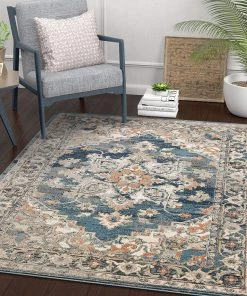 Well Woven All Area Rugs And Runners Judith Blue Vintage Medallion Area Rug