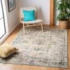 MAD473F All Area Rugs And Runners Boho Chic Medallion Distressed Soft Area Rug, Grey / Gold
