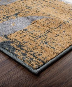 SUP Floral Patchwork Design Camel Beige Grey Ivory Area Rug