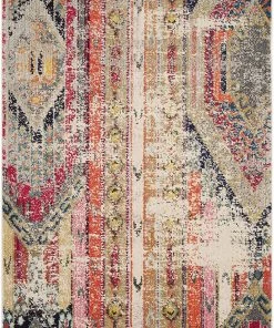 FAS Distressed Light Grey Multi-color Soft Area Rug