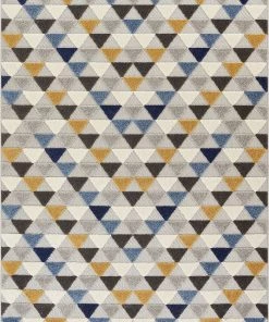 WRG All Area Rugs And Runners Geometric Triangles Blue Yellow High Traffic Stain Resistant Indoor Outdoor Area Rug 9 WRG All Area Rugs And Runners Geometric Triangles Blue Yellow High Traffic Stain Resistant Indoor Outdoor Area Rug