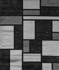WRG All Area Rugs And Runners Gray/Grey Black Abstract Area Rug