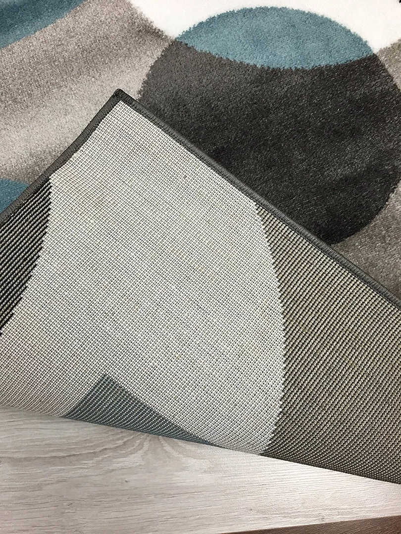 WRG Circle Gray/Grey Blue Area Rug All Area Rugs And Runners 4 WRG Circle Gray/Grey Blue Area Rug All Area Rugs And Runners