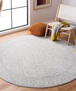 Safavieh Moroccan Boho Distressed Area Rug Light Grey / Ivory