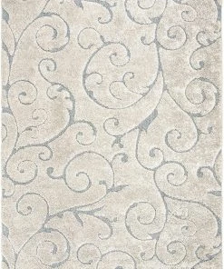 FAS All Area Rugs And Runners Premium Swirl Thick Plush Cream/Dark Blue Area Shag Rug 12 FAS All Area Rugs And Runners Premium Swirl Thick Plush Cream/Dark Blue Area Shag Rug