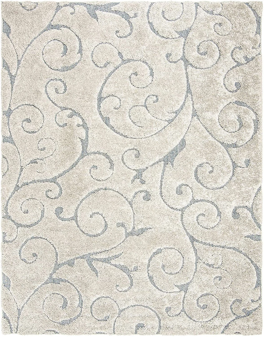 FAS All Area Rugs And Runners Premium Swirl Thick Plush Cream/Dark Blue Area Shag Rug 5 FAS All Area Rugs And Runners Premium Swirl Thick Plush Cream/Dark Blue Area Shag Rug