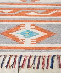 Modern Rugs And Decor Tribal Cotton Area Rug Ivory Grey