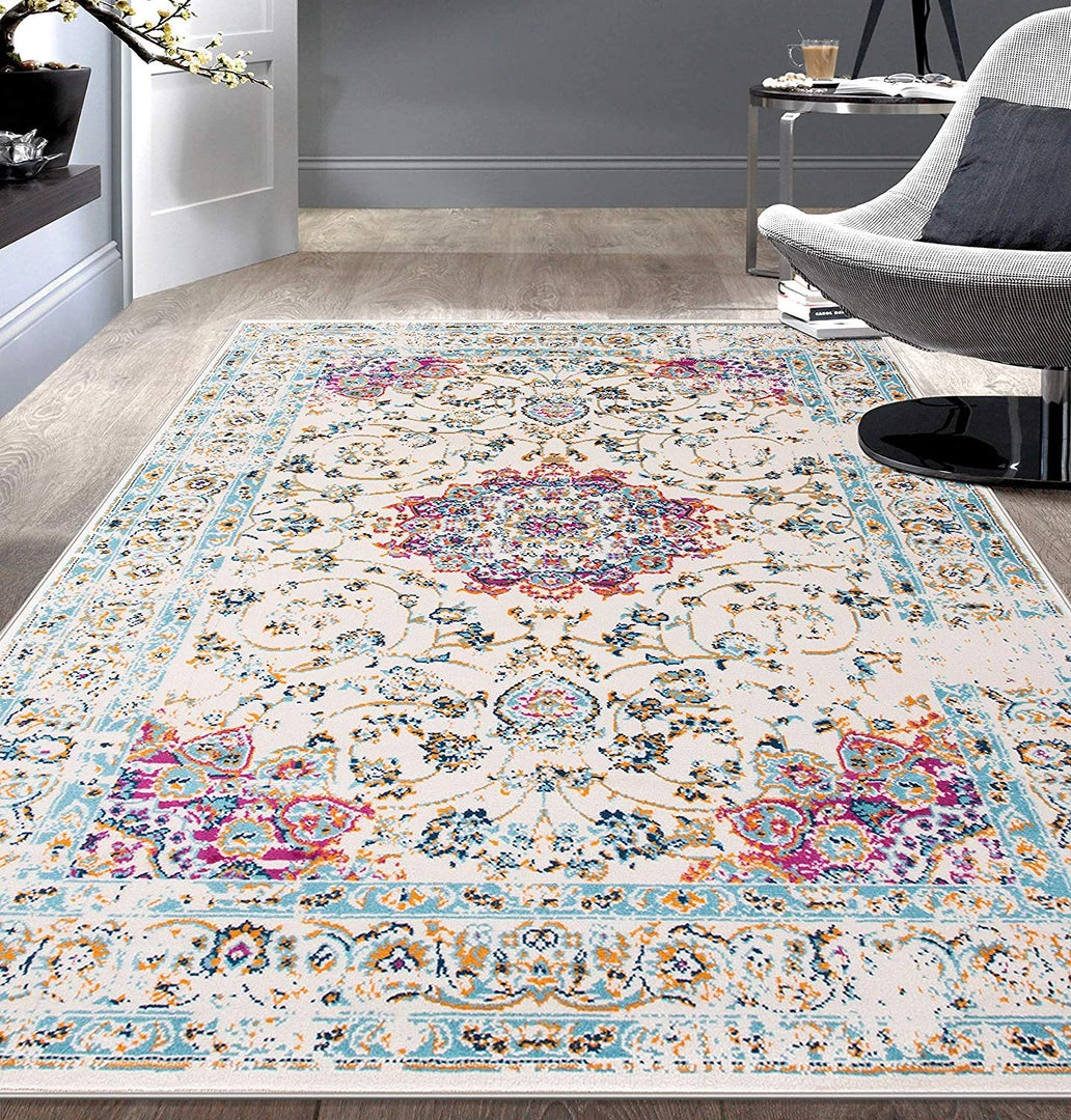 WRG All Area Rugs And Runners Traditional Persian Pattern Soft Ivory Pink Area Rug 1 WRG All Area Rugs And Runners Traditional Persian Pattern Soft Ivory Pink Area Rug