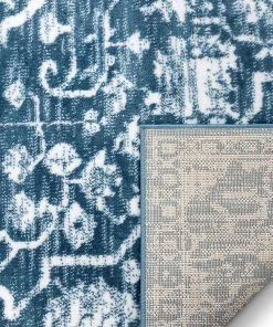 We Dazzle DISA Vintage Medallion Light Blue Soft Area Rug