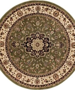 Ww Kashan Medallion Green Traditional Soft Area Rug 23 Ww Kashan Medallion Green Traditional Soft Area Rug