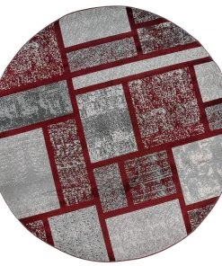 WRG Box Pattern Burgundy Red Area Rug All Area Rugs And Runners