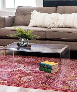 Unique Loom Baracoa Collection Bright Tones Vintage Traditional Pink Area Rug All Area Rugs And Runners