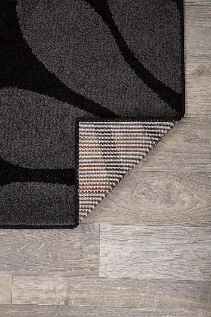 WRG Floral Black Gray Area Rug 5 WRG Floral Black Gray Area Rug