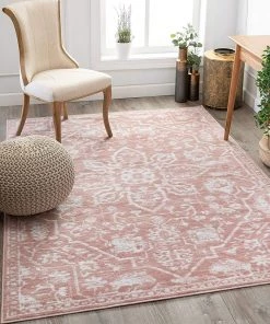 Well Woven All Area Rugs And Runners Dazzle Vintage Medallion Blush Soft Area Rug