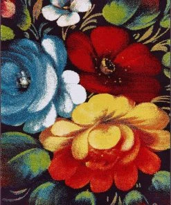 Well Woven All Area Rugs And Runners Nocturne Multicolor Modern Floral Area Rug