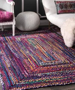 FAS Hand Braided Blue Soft Area Rugs All Area Rugs And Runners