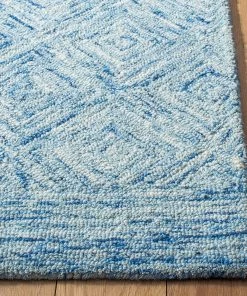 Safavieh All Area Rugs And Runners Ikat Collection Handmade Premium Wool Soft Area Rug Blue