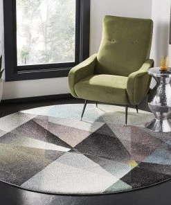 SAFAVIEH Porcello Collection Modern Abstract Grey / Multi